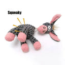 Donkey Shape Corduroy Squeaky Dog Toy Interactive Durable