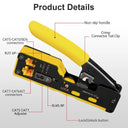 AMPCOM Ethernet Cable Crimper Professional Pass Through Tool