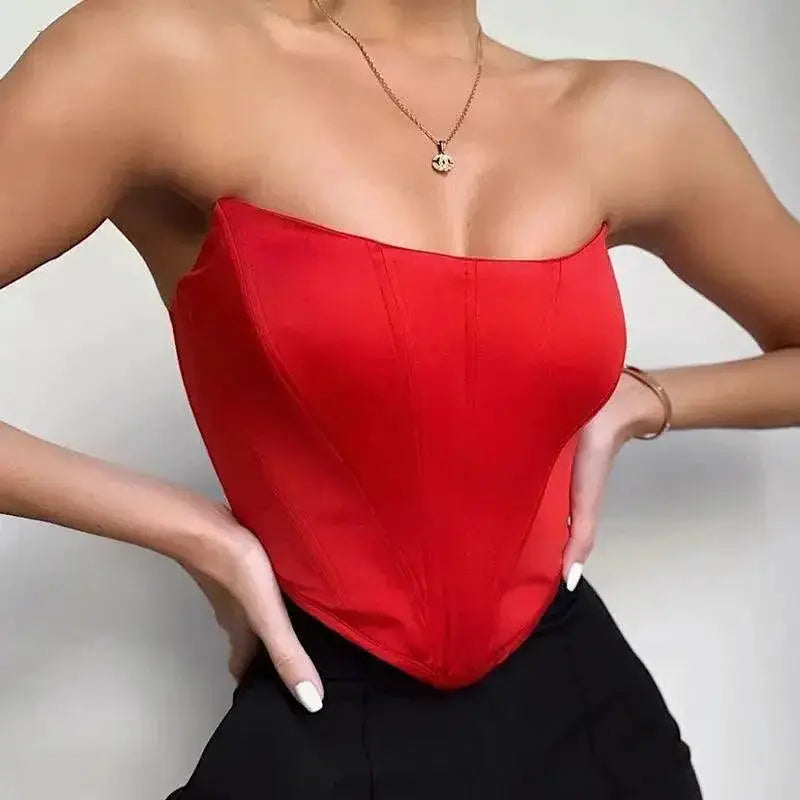 Velvet Off Shoulder Corset Crop Top For Special Occasions