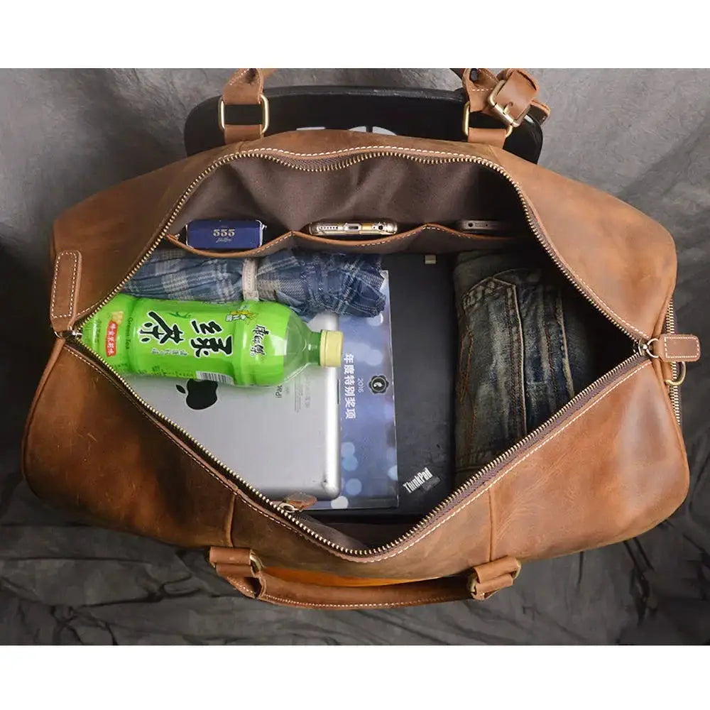 Vintage Mens Hand Luggage Bag Genuine Leather
