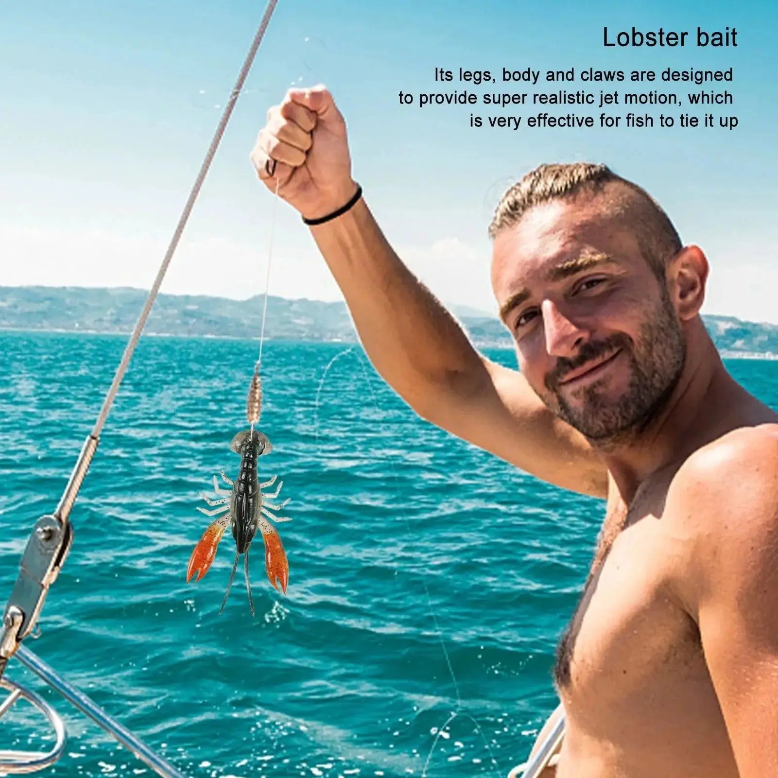 8CM Crayfish Lure PVC Durable Artificial Bait 14g Fishing
