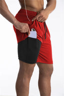 Summer Running Shorts Men 2 in 1 Quick Dry Gym Shorts