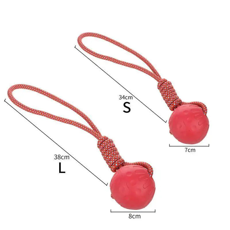 Hoopet Red Rubber Dog Toy Ball for Puppies and Pitbulls
