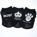 Summer Black Dog Vest for Small Breeds Stylish Design