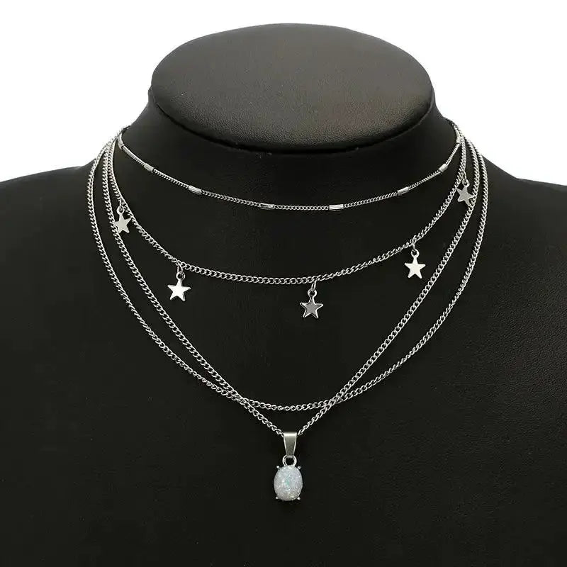 European And American Fashion Bohemian Crystal Necklace