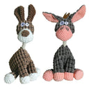 Donkey Corduroy Chew Toy Interactive Squeaker Plush Toy