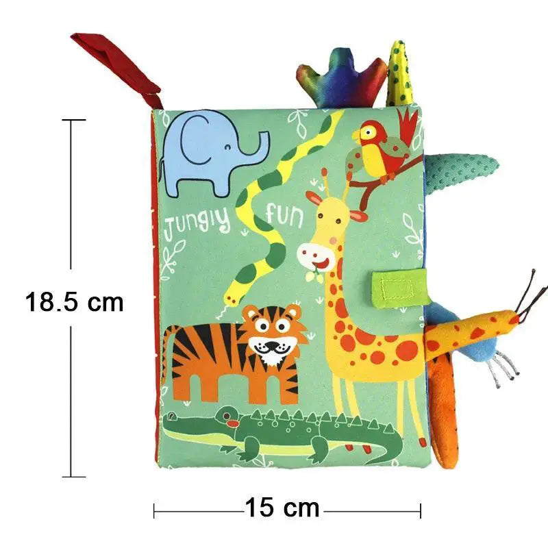 Baby Cloth Book Toy for Infants Learning — Black white seabed