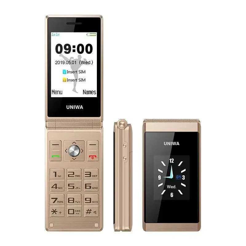 UNIWA X28 Senior Flip Phone Dual SIM FM Radio Big Button