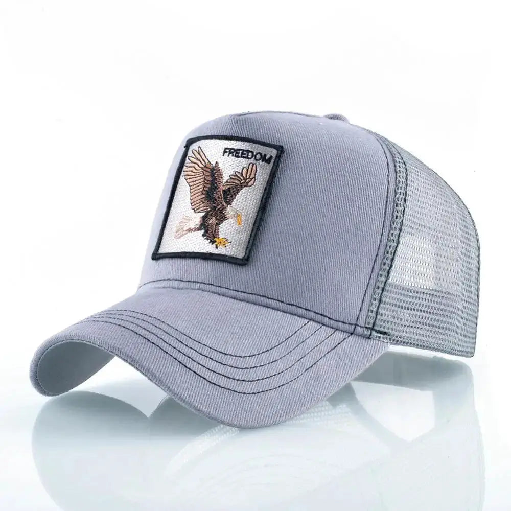 Breathable Baseball Cap for Outdoor Fans — Gray Wolf