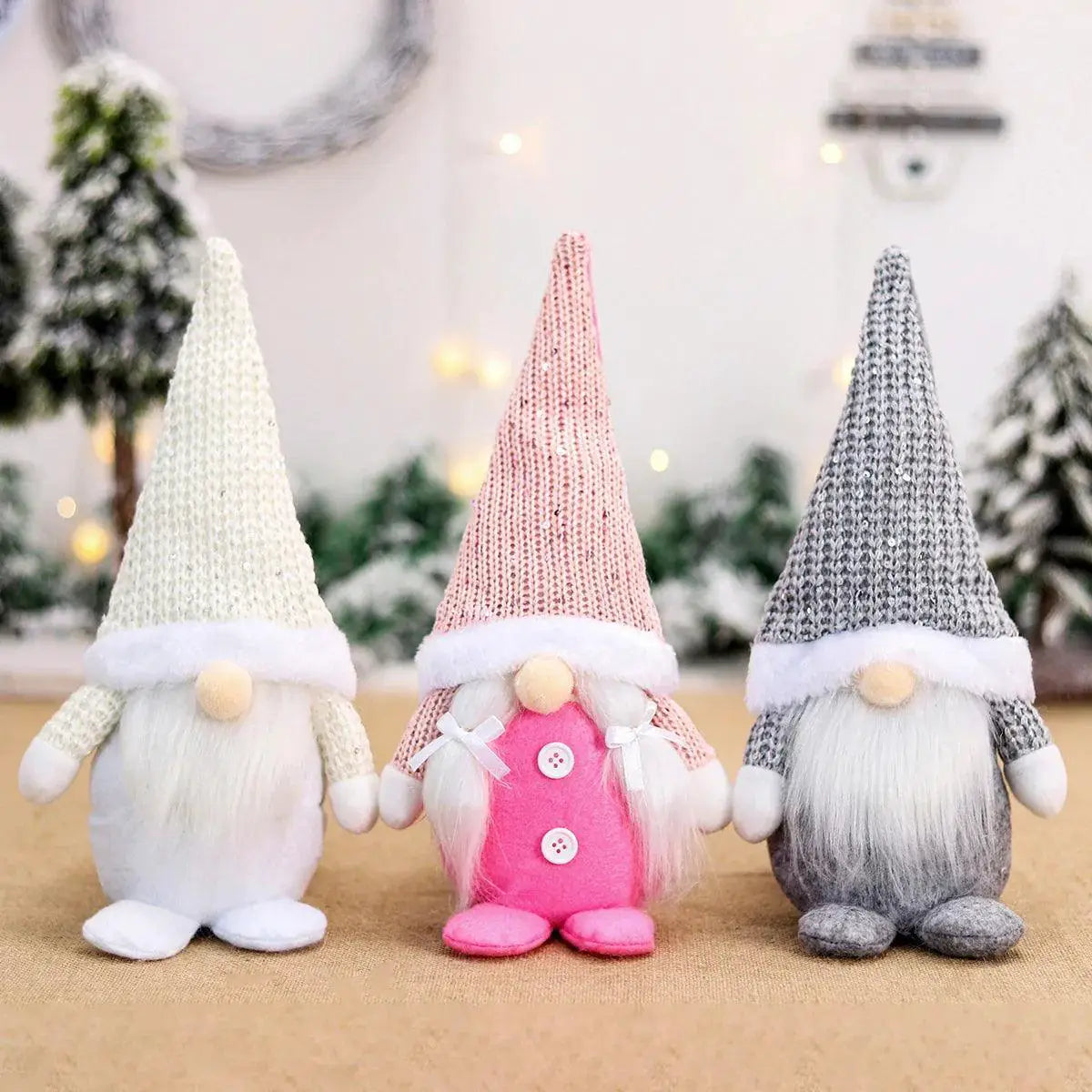 Charming Faceless Gnome Doll Unique Christmas Decor Ornament