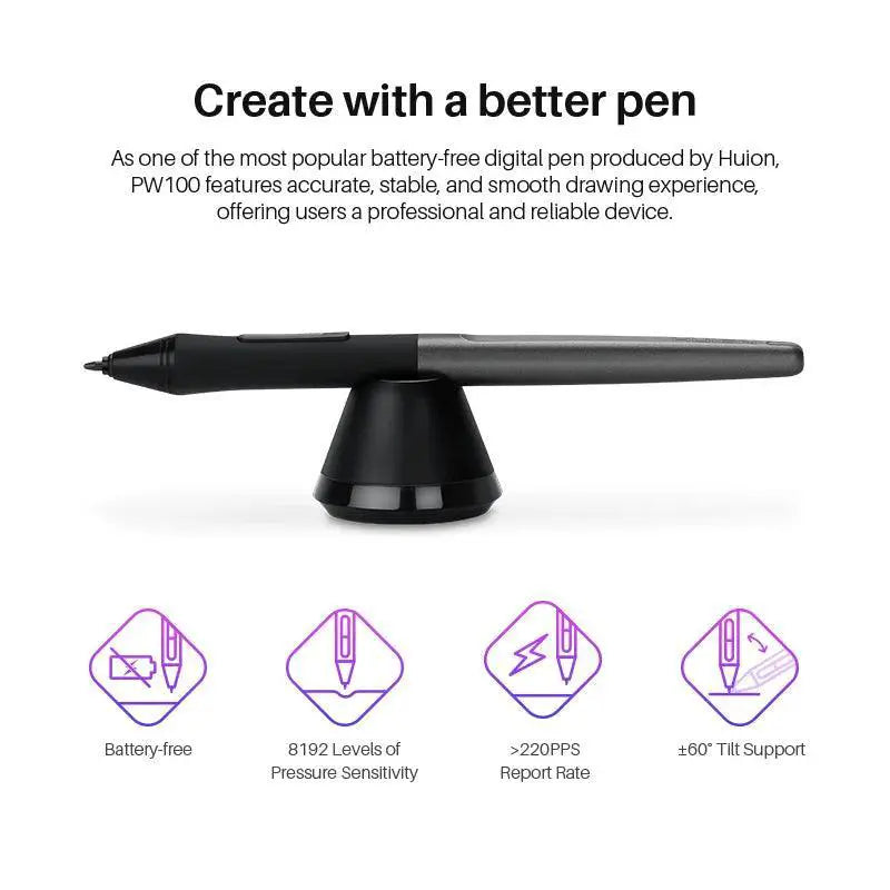 HUION Inspiroy H610X Medium Graphics Tablet 10x6.25 Inches