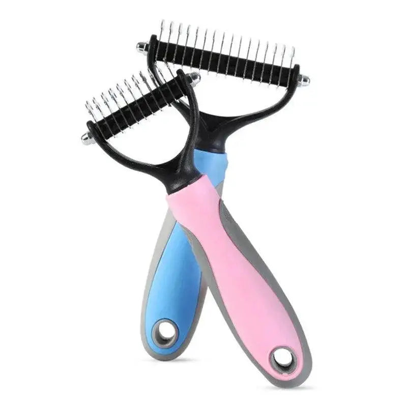 Double Sided Dog Grooming Comb for Tangles and Mats