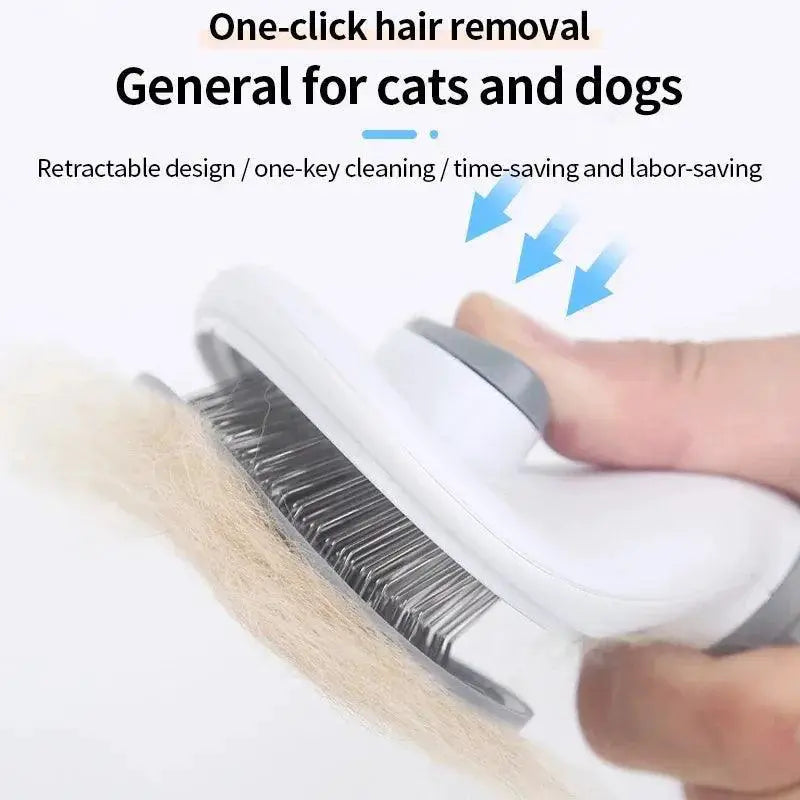 Cat Grooming Brush Non Slip Stainless Steel Hair Removal