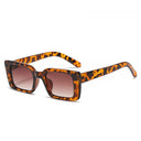 Stylish UV400 Retro Leopard Rectangle Sunglasses Unisex