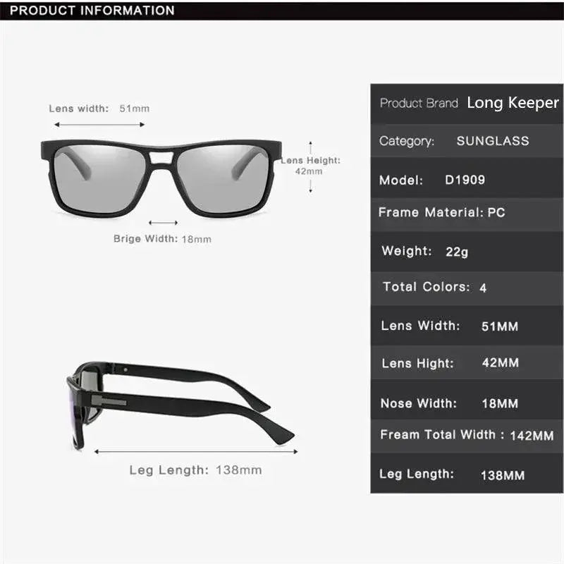 Mens Polarized Photochromic Sunglasses For Day Night Driving
