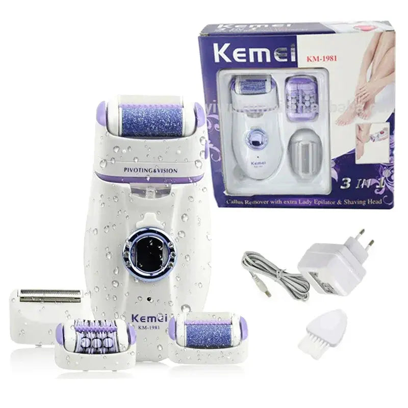 3in1 Women Epilator Hair Removal Shaver for Smooth Skin