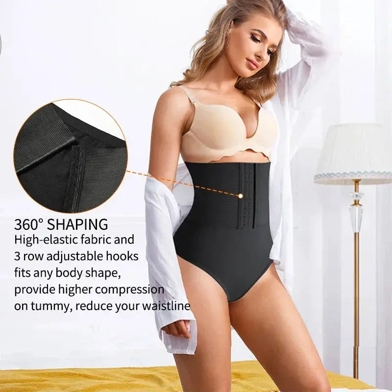 High Waist Tummy Control Thong Slimming Body Shaper Women