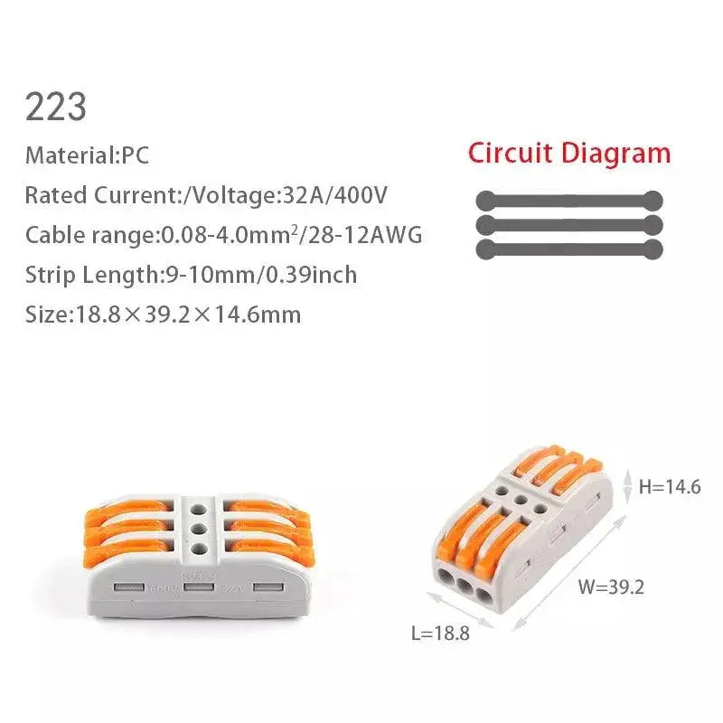 Easy Push-In Wiring Connector for Diy — product view
