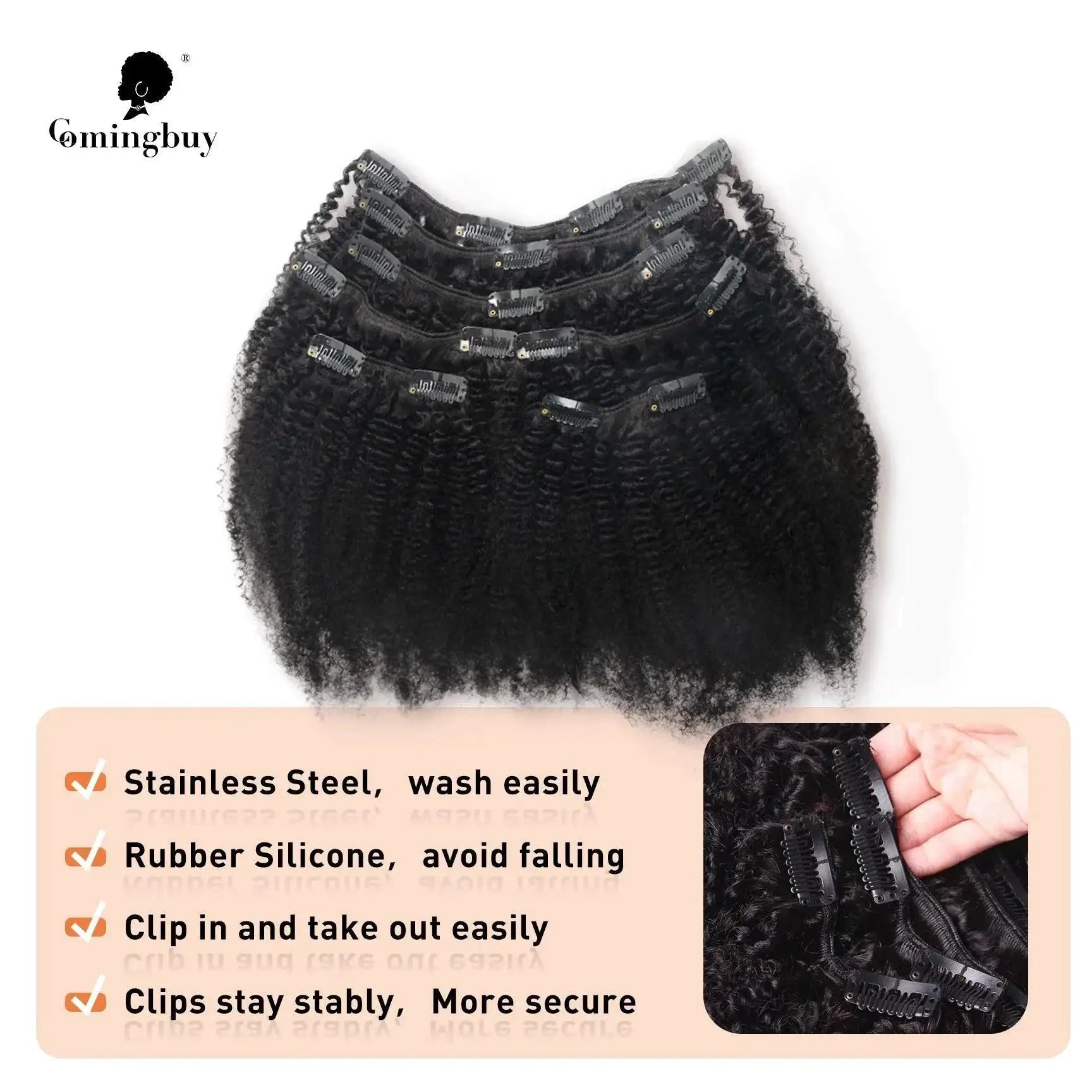 Afro Kinky Curly Clip In Hair Extensions Voluminous Upgrade