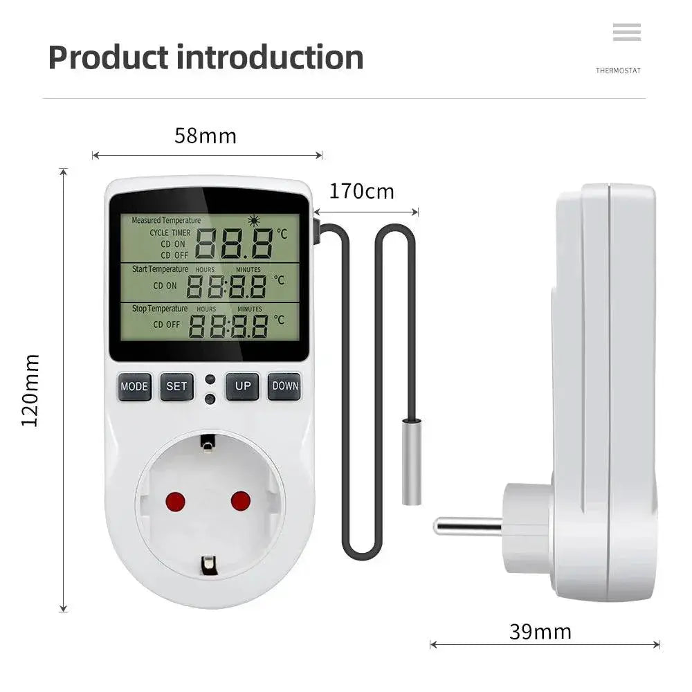 Timer Socket Digital Thermostat For Temperature Control