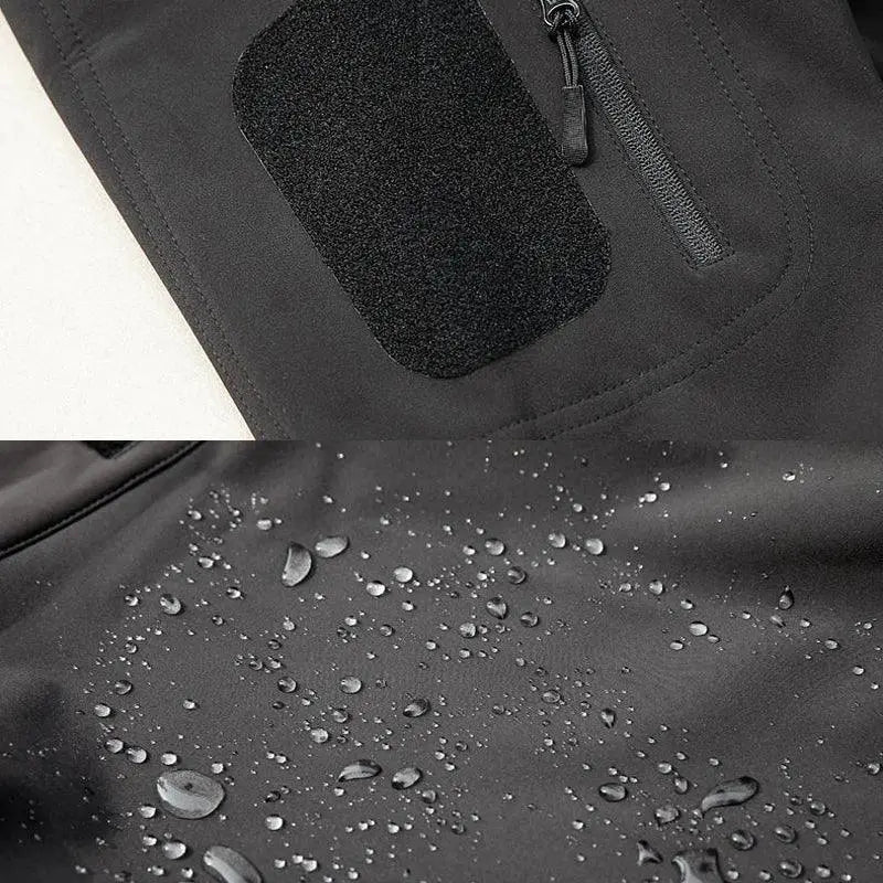 Mens Winter Softshell Tactical Waterproof Hooded Jacket