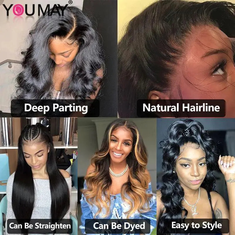 Luxury Brazilian Body Wave Lace Front Wig With Fake Scalp