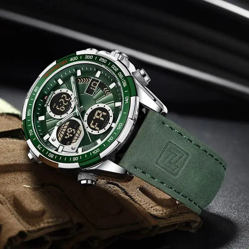 Naviforce Stylish LED Military Watch Men Elegant Timepiece