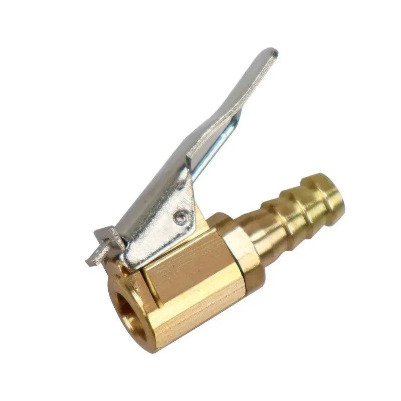 Car Tire Inflator Pump Valve Connector Clip On Adapter Brass