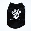 Summer Black Dog Vest for Small Breeds Stylish Design