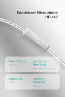 KZ EDX Pro Earphones Dynamic In Ear Monitor HiFi Wired