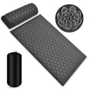 3Pcs Yoga Acupressure Mat and Pillow Set Acupuncture Long Massage Cushion Neck Back Feet Massager Relieve Stress Pain Massager