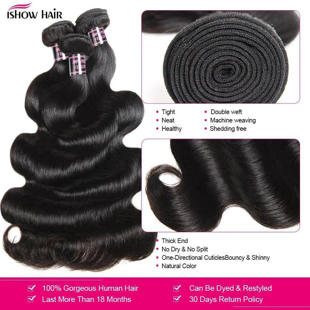 Luxurious Brazilian Body Wave Hair Bundle With Lace Frontal