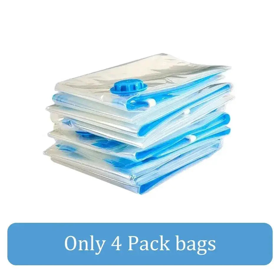 Four Pack Vacuum Storage Bags For Space Saving And Travel