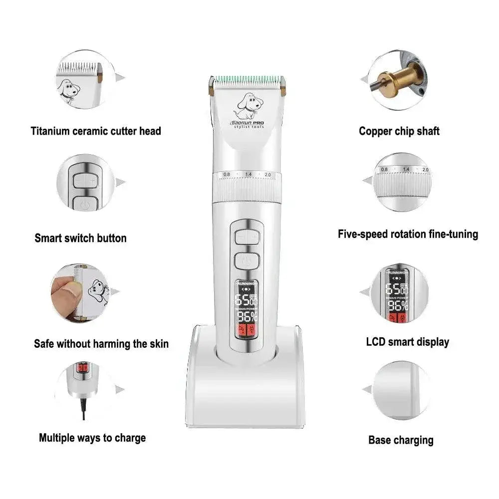 Pet Grooming Kit With Ceramic Blade And Quiet Operation