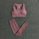 Seamless Yoga Set Women Leggings Crop Top