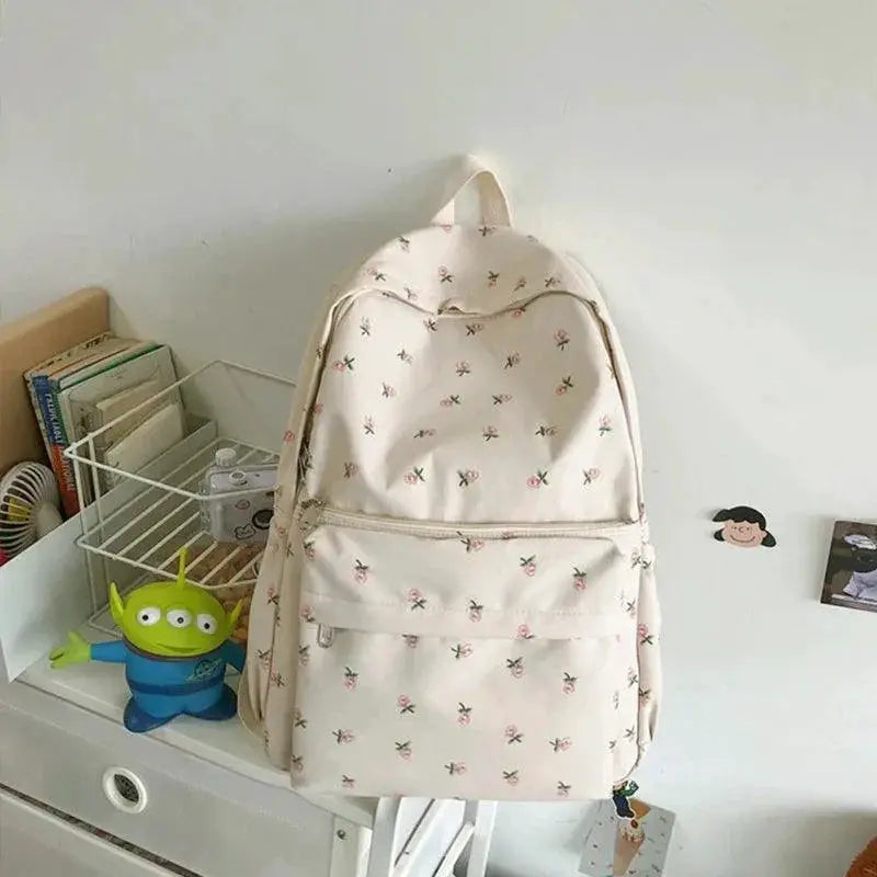Waterproof Nylon Womens Anti Theft Backpack Fashion Bag
