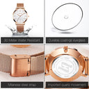 Olevs Women Rose Gold Quartz Watch