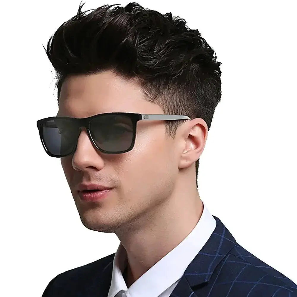 VIVIBEE Photochromic Polarized Square Sunglasses for Men