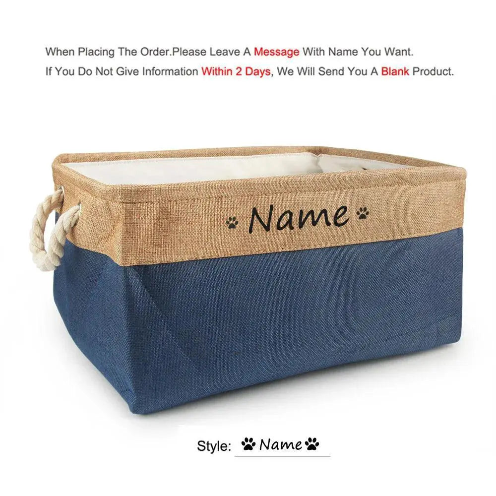 Personalized Pet Toy Storage Box With Custom Name Clothes — product view 20