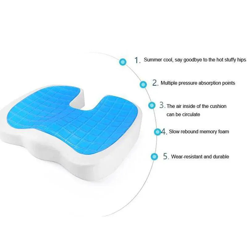 U Shaped Cooling Gel Memory Foam Office Seat Cushion