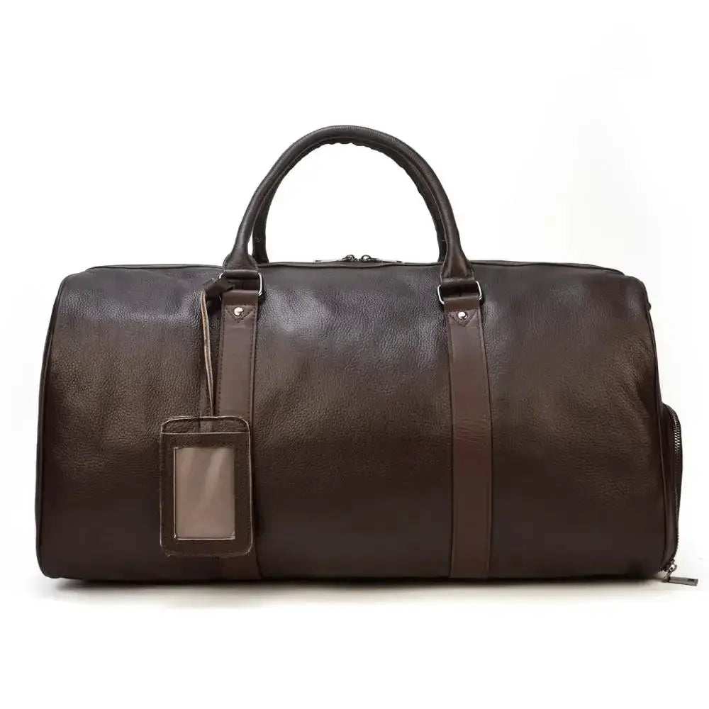 Big Capacity Genuine Leather Travel Bag For Men And Women