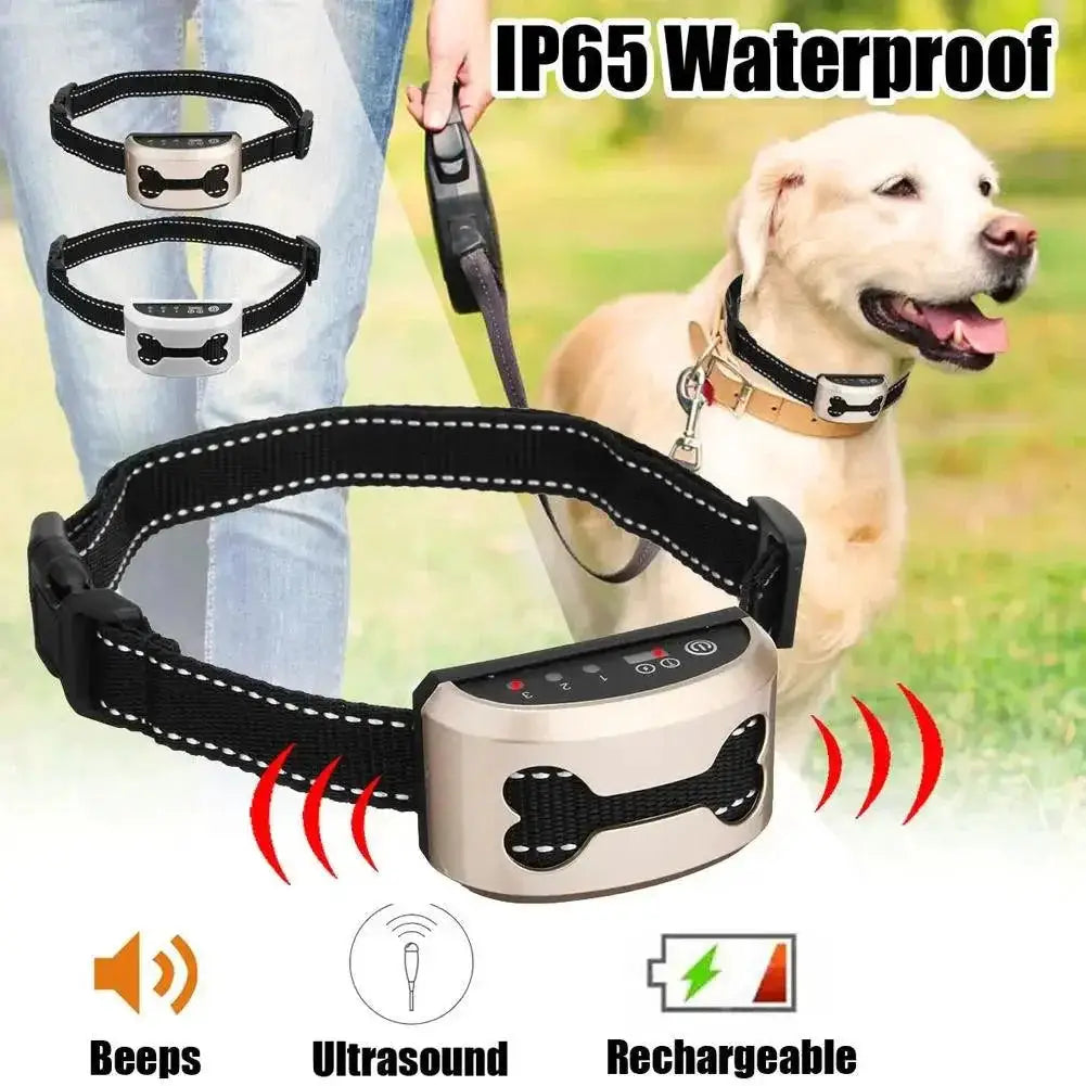 Smart Bark Collar For Dogs Vibration Rechargeable Waterproof