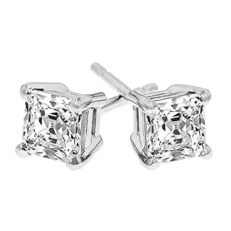 925 Sterling Silver Stud Earrings For Women Diamond Jewelry