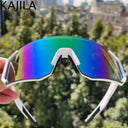 Trendy Oversized Rimless Sports Sunglasses UV400 Protection