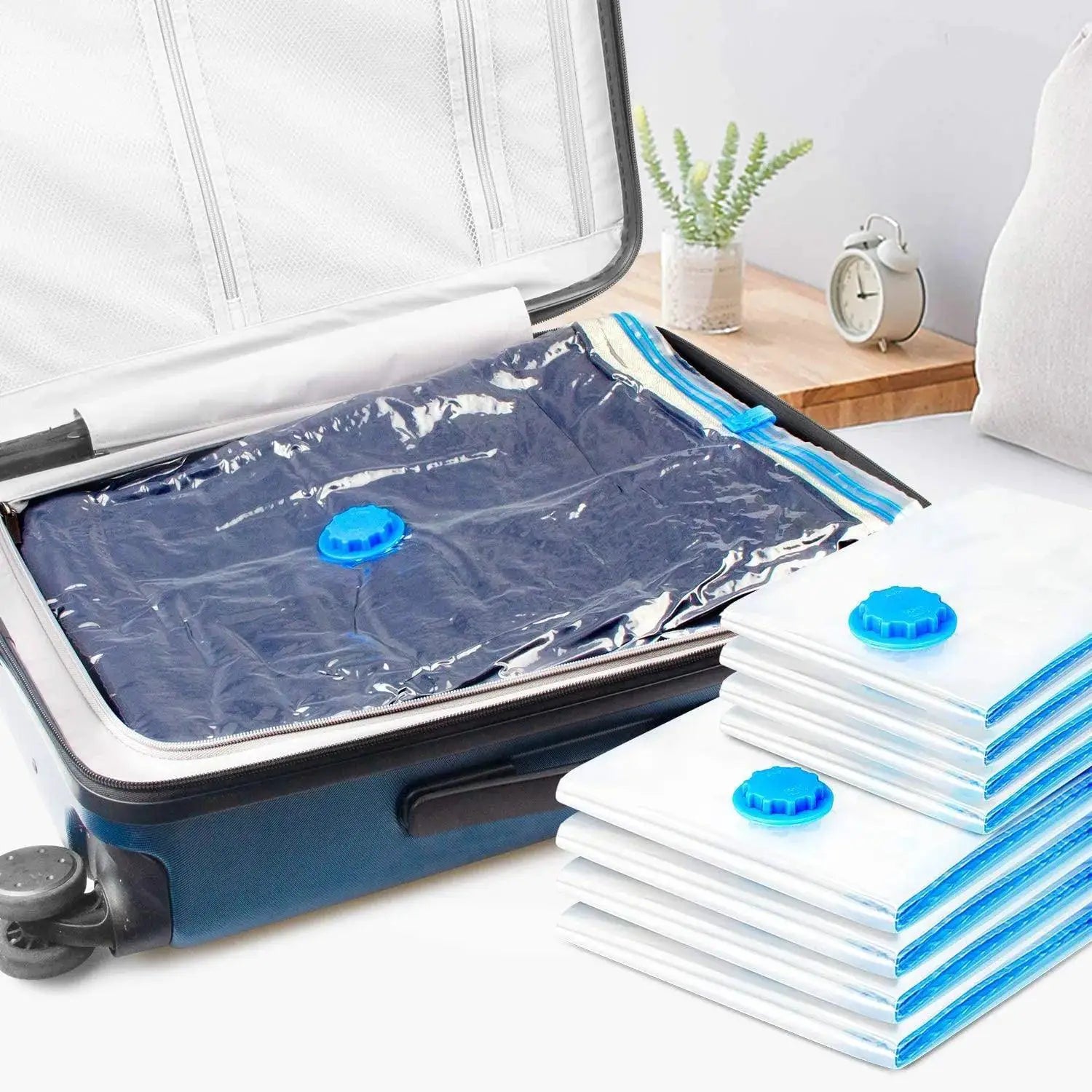 Four Pack Vacuum Storage Bags For Space Saving And Travel