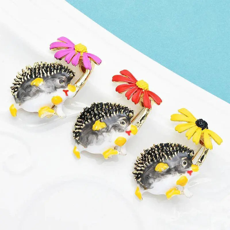 Lovely Hedgehog Brooches For Casual And Party Wear