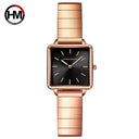 Rose Gold Square Dial Ladies Watch Sophisticated Timepiece