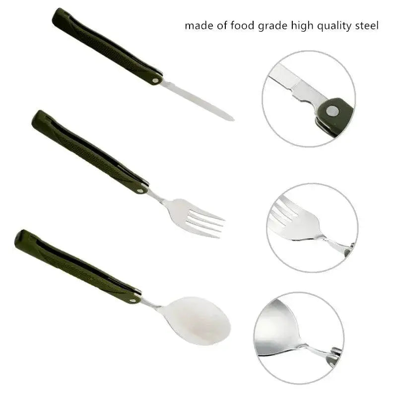 Stainless Steel Portable Cutlery Set With Spork And Knife