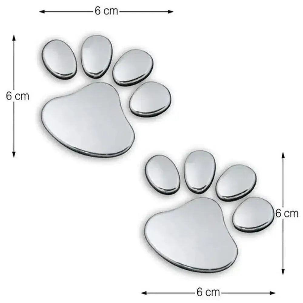 Cool Paw 3D Animal Footprint Car Decals Set Of 2 Pack