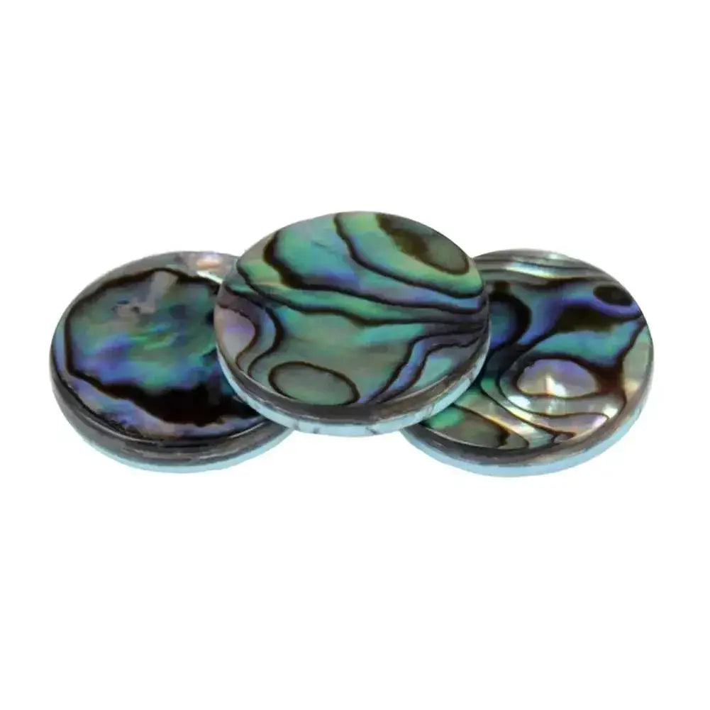 3 Piece Abalone Shell Trumpet Valve Caps Finger Buttons Set